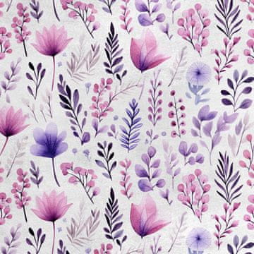 Royal Samt Stoff Polyester Zum Nähen - Motiv Blumen - RDX2643