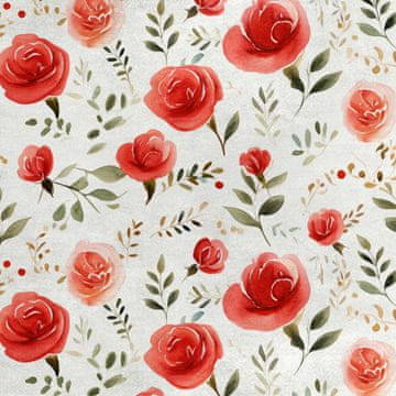 Royal Samt Stoff Polyester Zum Nähen - Motiv Blumen - RDX2027