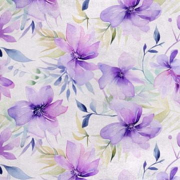 Royal Samt Stoff Polyester Zum Nähen - Motiv Blumen - RDX2351