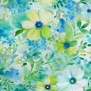 Royal Samt Stoff Polyester Zum Nähen - Motiv Blumen - RDX2007