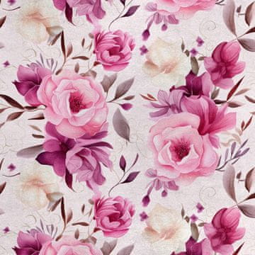 Royal Samt Stoff Polyester Zum Nähen - Motiv Blumen - RDX2019