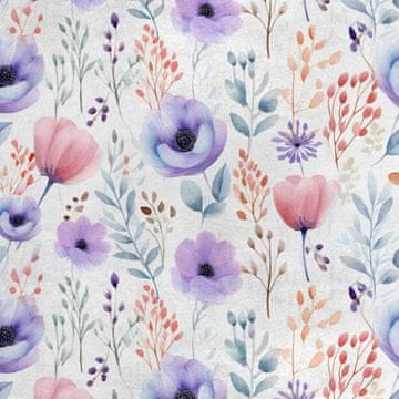 Royal Samt Stoff Polyester Zum Nähen - Motiv Blumen - RDX2584