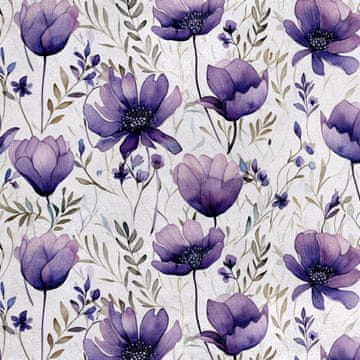 Royal Samt Stoff Polyester Zum Nähen - Motiv Blumen - RDX2198