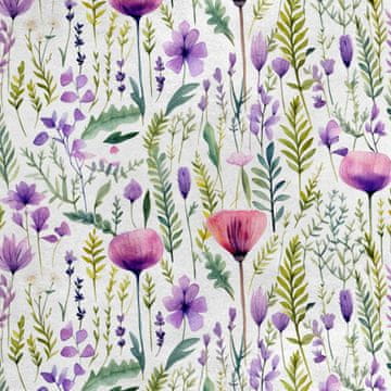 Royal Samt Stoff Polyester Zum Nähen - Motiv Blumen - RDX2498