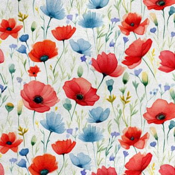 Royal Samt Stoff Polyester Zum Nähen - Motiv Blumen - RDX2054