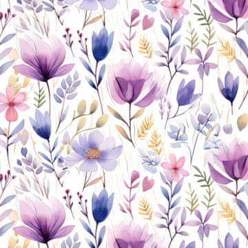Royal Samt Stoff Polyester Zum Nähen - Motiv Blumen - RDX2553