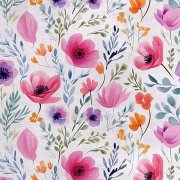 Royal Samt Stoff Polyester Zum Nähen - Motiv Blumen - RDX2284