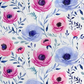 Royal Samt Stoff Polyester Zum Nähen - Motiv Blumen - RDX2106