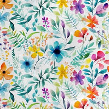 Royal Samt Stoff Polyester Zum Nähen - Motiv Blumen - RDX2153