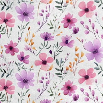 Royal Samt Stoff Polyester Zum Nähen - Motiv Blumen - RDX2183