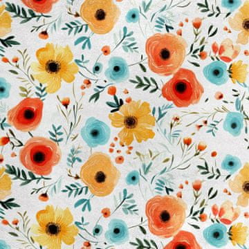 Royal Samt Stoff Polyester Zum Nähen - Motiv Blumen - RDX2311