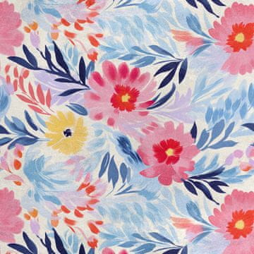 Royal Samt Stoff Polyester Zum Nähen - Motiv Blumen - RDX2185