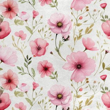 Royal Samt Stoff Polyester Zum Nähen - Motiv Blumen - RDX2440