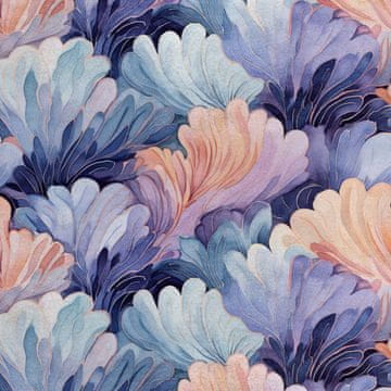 Royal Samt Stoff Polyester Zum Nähen - Motiv Abstraction - RDX2718