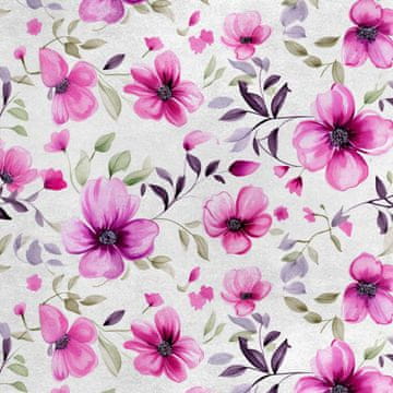Royal Samt Stoff Polyester Zum Nähen - Motiv Blumen - RDX2513