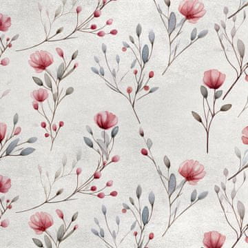 Royal Samt Stoff Polyester Zum Nähen - Motiv Blumen - RDX2219