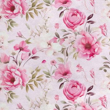 Royal Samt Stoff Polyester Zum Nähen - Motiv Blumen - RDX2227