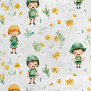 Royal Samt Stoff Polyester Zum Nähen - Motiv Kinder - RDX2938