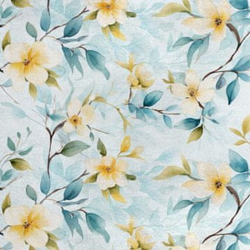 Royal Samt Stoff Polyester Zum Nähen - Motiv Blumen - RDX2456