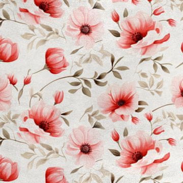 Royal Samt Stoff Polyester Zum Nähen - Motiv Blumen - RDX2663