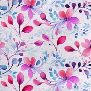 Royal Samt Stoff Polyester Zum Nähen - Motiv Blumen - RDX2508