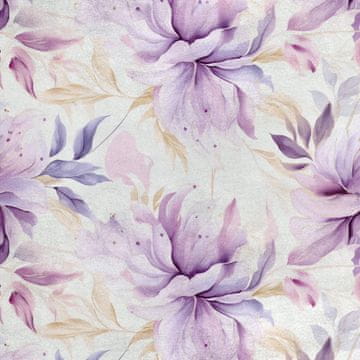 Royal Samt Stoff Polyester Zum Nähen - Motiv Blumen - RDX2349