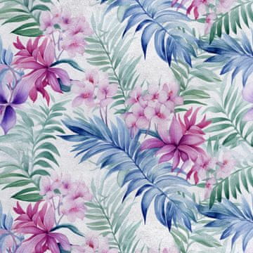 Royal Samt Stoff Polyester Zum Nähen - Motiv Blumen - RDX2327