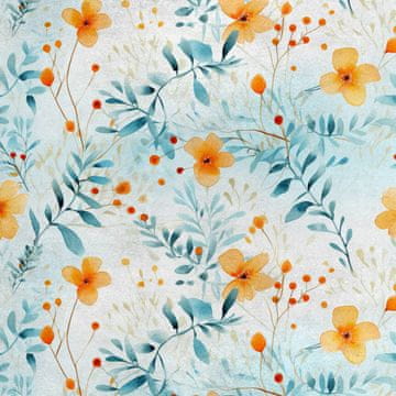 Royal Samt Stoff Polyester Zum Nähen - Motiv Blumen - RDX2577