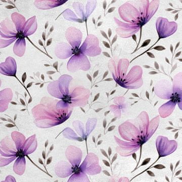 Royal Samt Stoff Polyester Zum Nähen - Motiv Blumen - RDX2000
