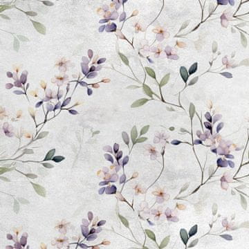 Royal Samt Stoff Polyester Zum Nähen - Motiv Blumen - RDX2518