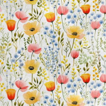 Royal Samt Stoff Polyester Zum Nähen - Motiv Blumen - RDX2182