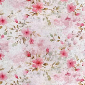 Royal Samt Stoff Polyester Zum Nähen - Motiv Blumen - RDX2140