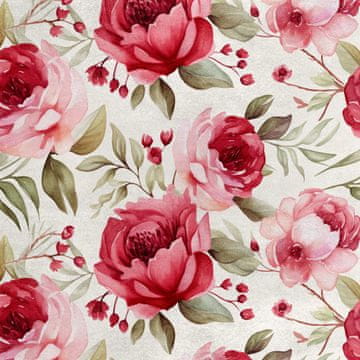 Royal Samt Stoff Polyester Zum Nähen - Motiv Blumen - RDX2131