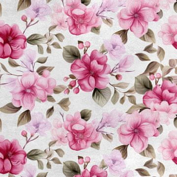 Royal Samt Stoff Polyester Zum Nähen - Motiv Blumen - RDX2458