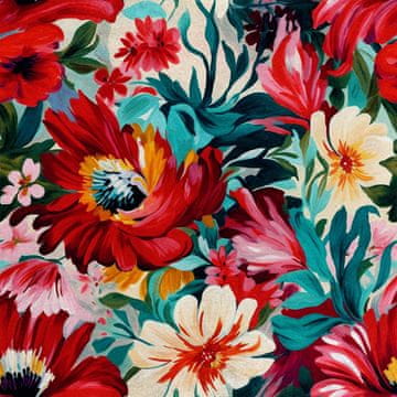 Royal Samt Stoff Polyester Zum Nähen - Motiv Blumen - RDX2039