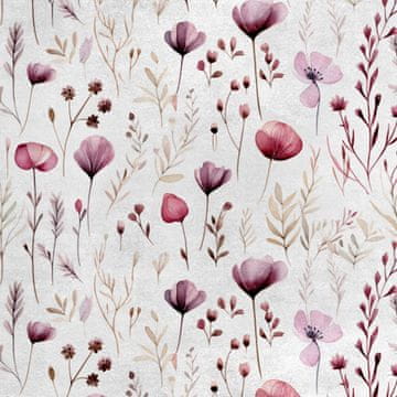 Royal Samt Stoff Polyester Zum Nähen - Motiv Blumen - RDX2504