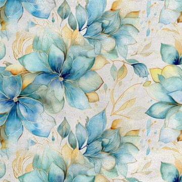 Royal Samt Stoff Polyester Zum Nähen - Motiv Blumen - RDX2405