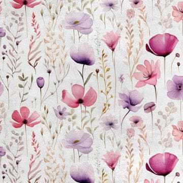 Royal Samt Stoff Polyester Zum Nähen - Motiv Blumen - RDX2231