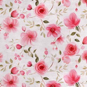 Royal Samt Stoff Polyester Zum Nähen - Motiv Blumen - RDX2654