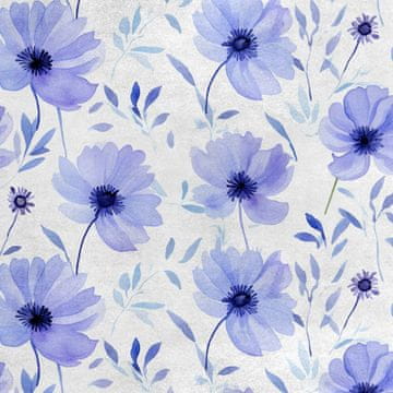 Royal Samt Stoff Polyester Zum Nähen - Motiv Blumen - RDX2377