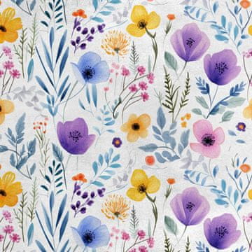 Royal Samt Stoff Polyester Zum Nähen - Motiv Blumen - RDX2672