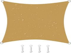 Nikcorp Sjenilo za sunce, tenda za vrt 3x4 m, blokira 95% UV zraka, prozračna tkanina za terasu, balkon i dvorište, žuta