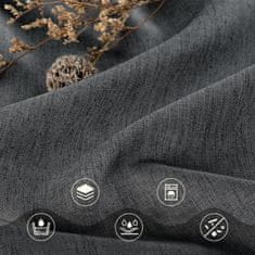 Nikcorp Zavjesa za tuš vodootporna i otporna na plijesan, siva, 180x180 cm, s metalnim prstenovima i 12 kukica, tekstura lana