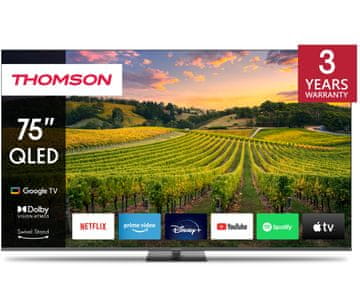 Thomson 75QG5C14 QLED 4K UHD televizor, 190 cm, Google Tv