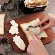 Nikcorp Kalupi za uskrsne kekse 11 komada, set od nehrđajućeg čelika za pečenje, sigurni za djecu, razni oblici zec, pisanica