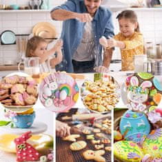 Nikcorp Kalupi za uskrsne kekse 11 komada, set od nehrđajućeg čelika za pečenje, sigurni za djecu, razni oblici zec, pisanica