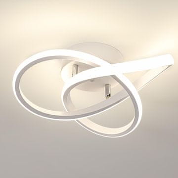 Nikcorp LED stropna svjetiljka 30W, moderna plafonjera cvjetnog dizajna, 3300 lm, prirodno bijelo svjetlo 4500K, srebrna, 30x30 cm