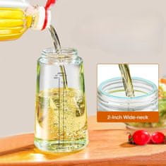 Nikcorp Raspršivač za ulje 2u1 s dozatorom 550 ml, precizno špricanje i lijevanje, za kuhanje, salate i fritezu, bijeli
