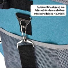Nikcorp Torba za bicikl za pse i mačke, sklopiva košara za volan, vodootporna s jastukom i mrežom za ventilaciju, plava