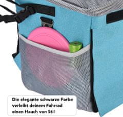 Nikcorp Torba za bicikl za pse i mačke, sklopiva košara za volan, vodootporna s jastukom i mrežom za ventilaciju, plava